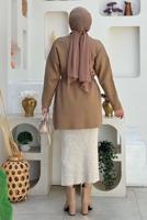 Hijab clothing MINK BELTED KNITWEAR CARDIGAN T 44021