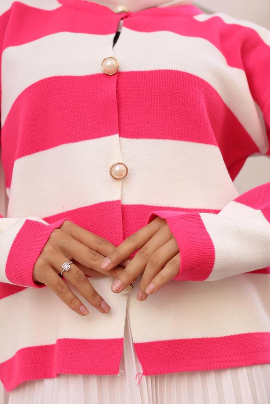 Hijab clothing FUCHSIA KNITWEAR CARDIGAN T 4704