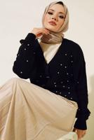 Vêtements hijab NOIR CARDIGAN EN MAILLE T 5207