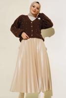 Hijab clothing BROWN KNITWEAR CARDIGAN T 5207