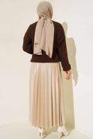 Hijab clothing BROWN KNITWEAR CARDIGAN T 5207