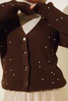 Hijab clothing BROWN KNITWEAR CARDIGAN T 5207