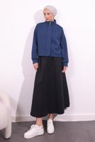 Tesettür giyim LACİVERT BONCUK DETAYLI CEKET T 8654