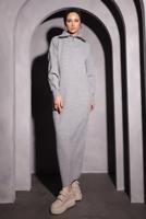 Vêtements hijab GRIS ROBE EN TRICOT T 0209