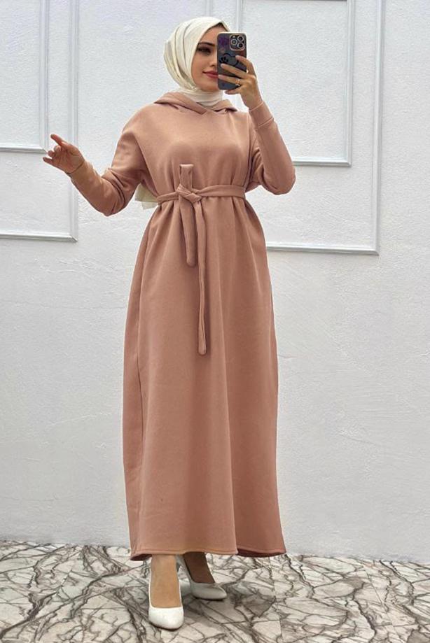 Hijab-Kleidung  KLEID MIT GÜRTEL T 1565 - TRENDTESETTÜR