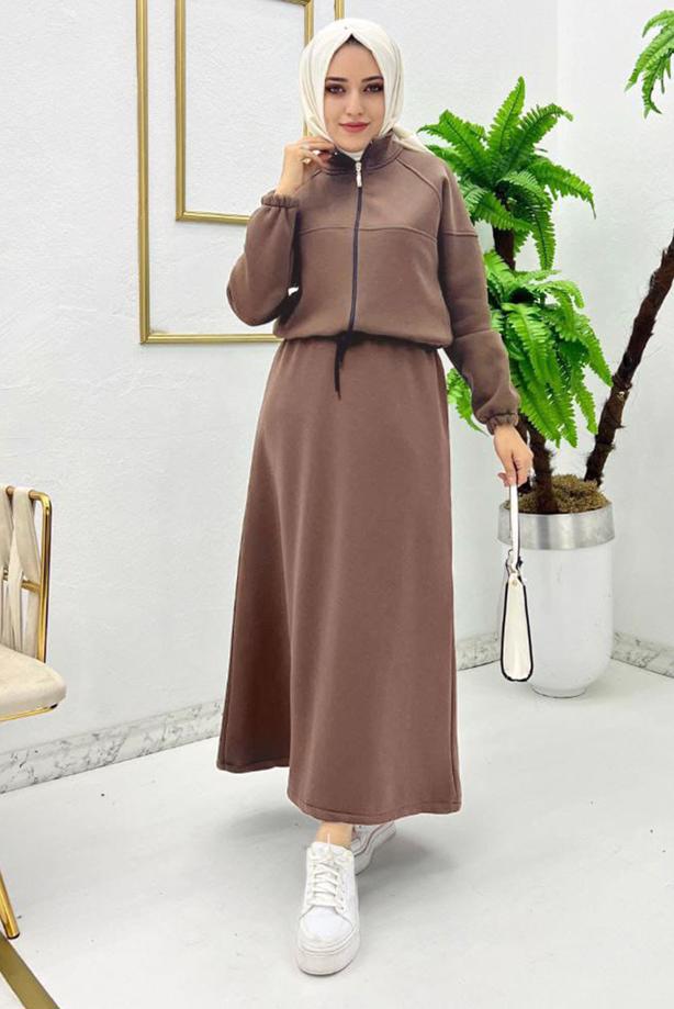 Vêtements hijab  TIED WAIST DRESS T 1765 - TRENDTESETTÜR