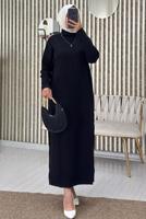 Vêtements hijab NOIR ROBE EN TRICOT T 3565
