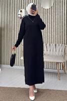 Vêtements hijab NOIR ROBE EN TRICOT T 3565
