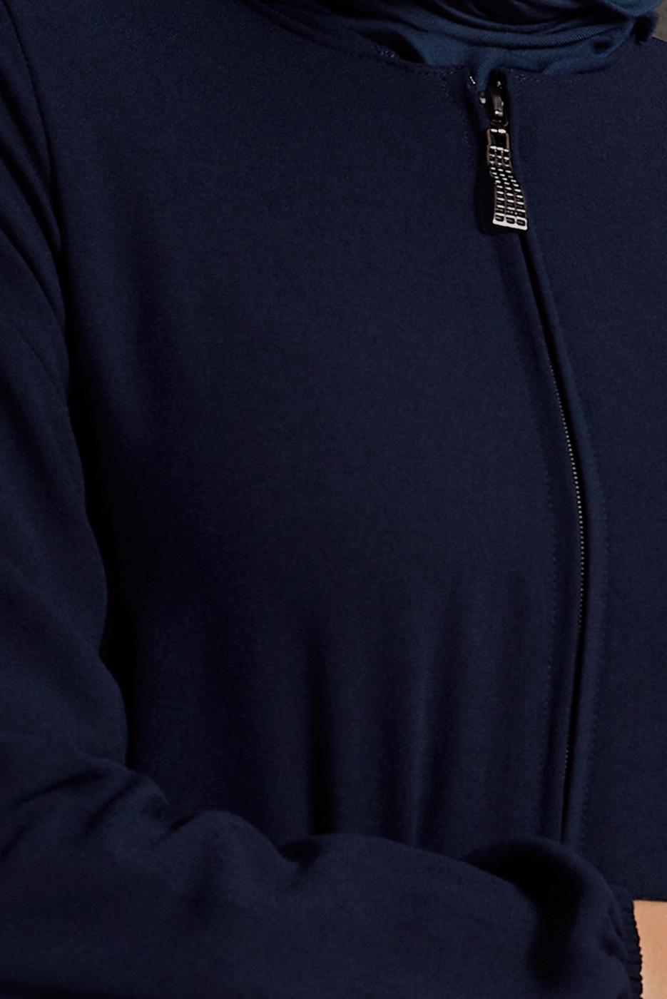 Tesettür giyim LACİVERT FERMUARLI FERACE T 6906