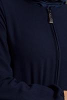 Tesettür giyim LACİVERT FERMUARLI FERACE T 6906