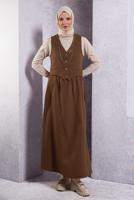 Vêtements hijab BRUN COSTUME JUPE AVEC GILET T 3637