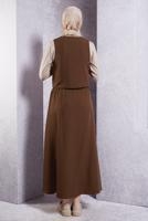 Vêtements hijab BRUN COSTUME JUPE AVEC GILET T 3637