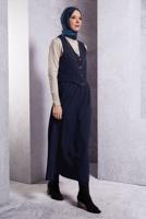 Vêtements hijab BLEU MARINE COSTUME JUPE AVEC GILET T 3637