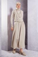 Vêtements hijab BEIGE COSTUME JUPE AVEC GILET T 3637