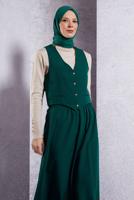 Vêtements hijab VERT COSTUME JUPE AVEC GILET T 3637