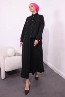 Vêtements hijab NOIR COSTUME MODESTE À JUPE T 4554