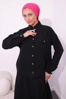 Vêtements hijab NOIR COSTUME MODESTE À JUPE T 4554