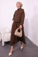 Hijab clothing BROWN SKIRTED MODEST SUIT T 4554