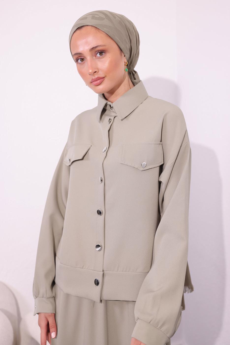 Tesettür giyim KUM ETEKLİ TESETTÜR TAKIM T 4554