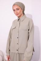 Tesettür giyim KUM ETEKLİ TESETTÜR TAKIM T 4554