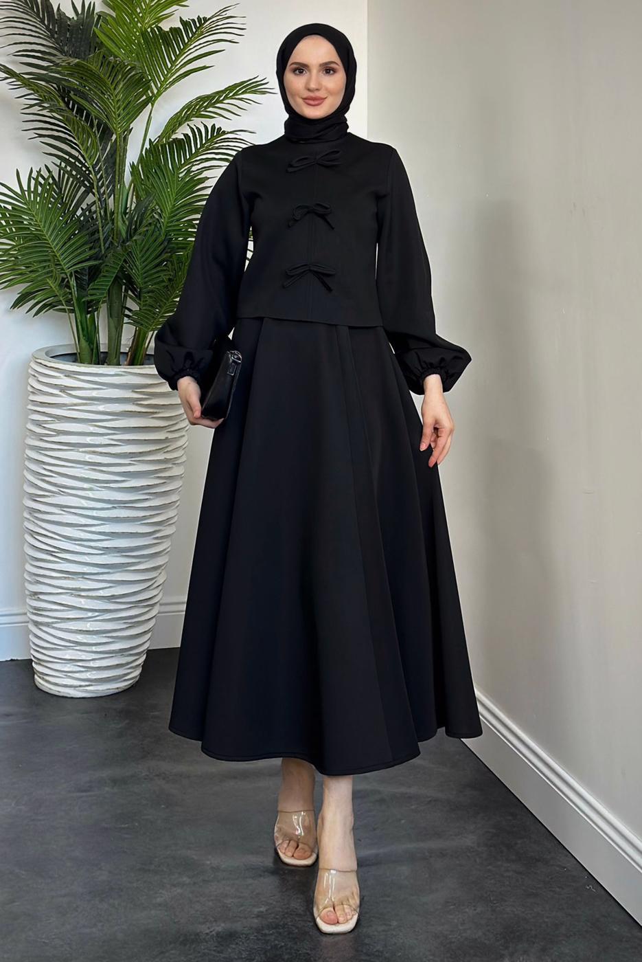 Vêtements hijab NOIR COMBINAISON DE PLONGÉE À JUPE T 9416