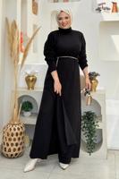 Tesettür giyim SİYAH PANTOLONLU TRİKO TAKIM T 1006-2