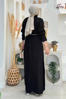 Tesettür giyim SİYAH PANTOLONLU TRİKO TAKIM T 1006-2