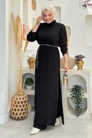 Tesettür giyim SİYAH PANTOLONLU TRİKO TAKIM T 1006-2