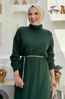 Tesettür giyim YEŞİL PANTOLONLU TRİKO TAKIM T 1006-2