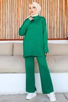 Hijab clothing GREEN KNITWEAR PANTS SUIT T 50032