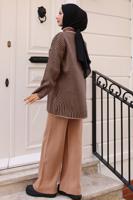 Hijab clothing BROWN KNITWEAR PANTS SUIT T 50042