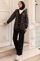 Tesettür giyim SİYAH PANTOLONLU TRİKO TAKIM T 81142