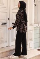 Tesettür giyim SİYAH PANTOLONLU TRİKO TAKIM T 81142