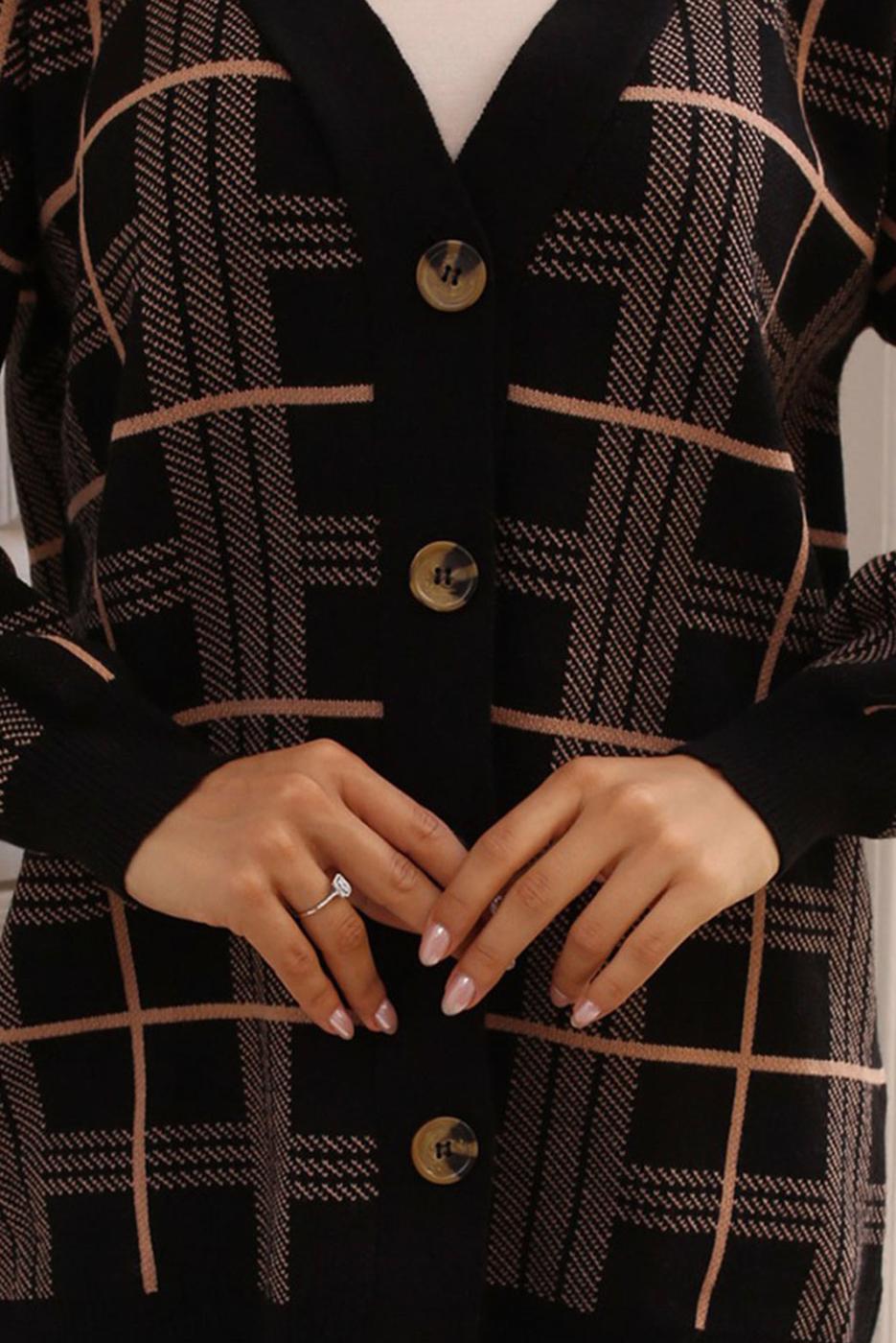 Tesettür giyim SİYAH PANTOLONLU TRİKO TAKIM T 81142