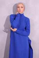 Tesettür giyim LACİVERT PANTOLONLU TRİKO TAKIM T 8809
