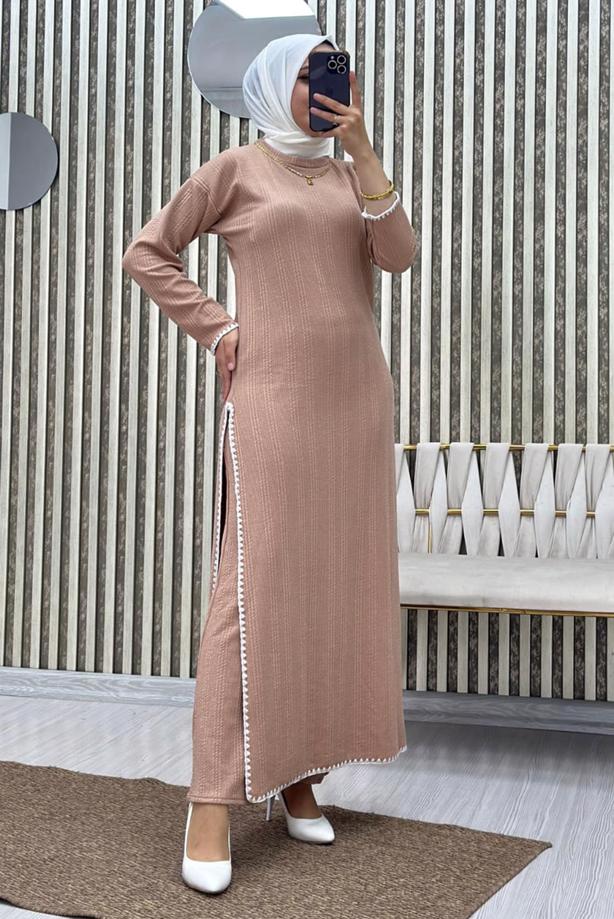 Vêtements hijab  SLIT DETAILED PANTS SUIT T 8865 - TRENDTESETTÜR