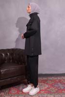 Tesettür giyim SİYAH PANTOLONLU SCUBA TAKIM T 8954