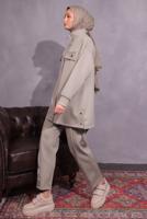 Vêtements hijab BEIGE COMBINAISON PANTALON ZIPPÉ T 8954