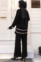 Tesettür giyim SİYAH PANTOLONLU TRİKO TAKIM T 92042