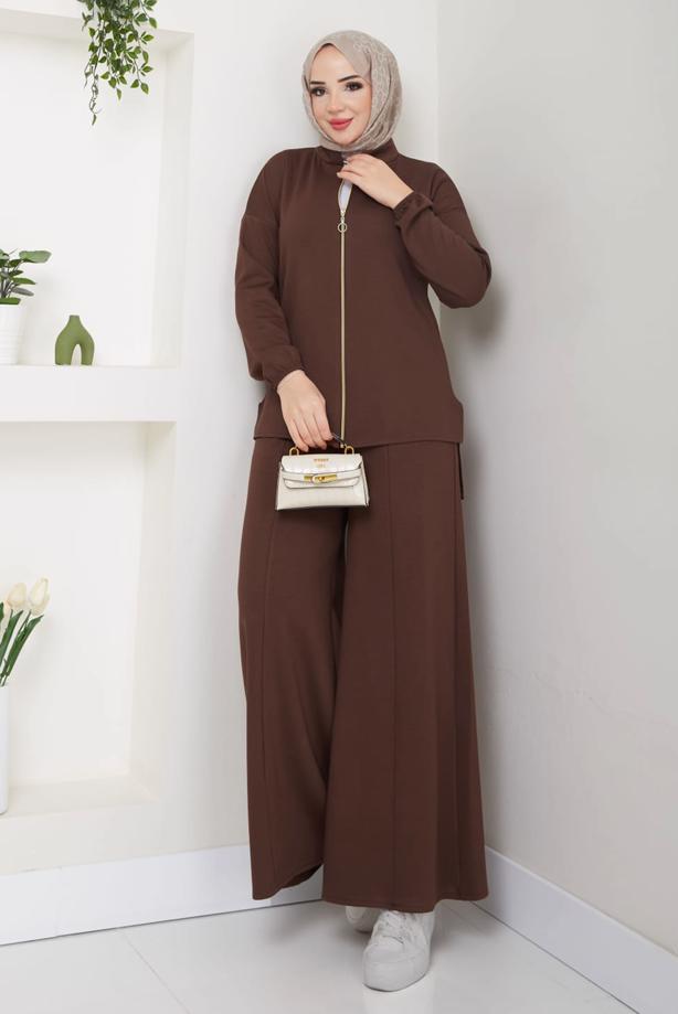 Vêtements hijab  ZIPPERED PANTS SUIT T 9965 - TRENDTESETTÜR
