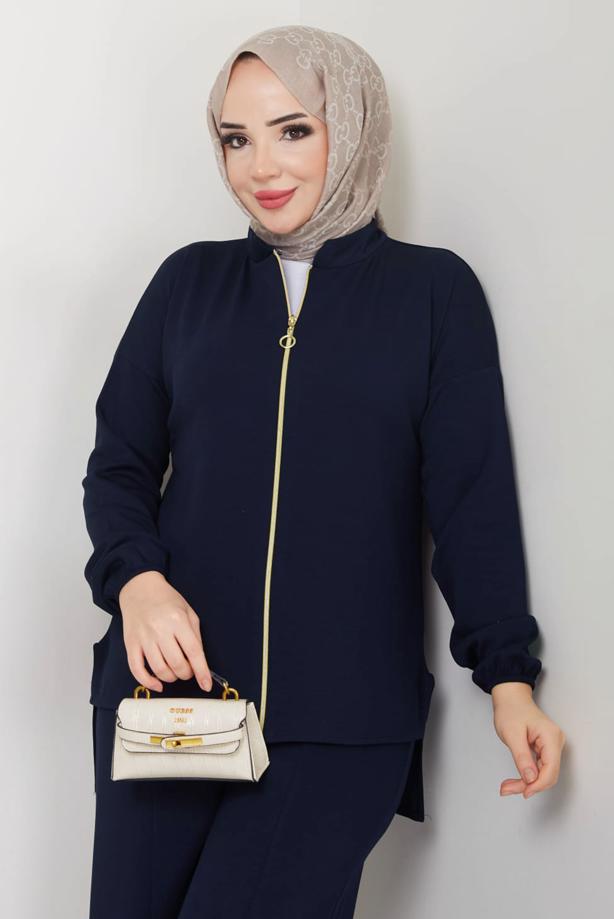 Vêtements hijab  ZIPPERED PANTS SUIT T 9965 - TRENDTESETTÜR