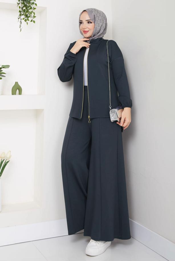 Vêtements hijab  ZIPPERED PANTS SUIT T 9965 - TRENDTESETTÜR