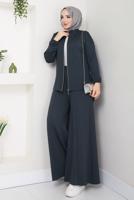 Vêtements hijab GRIS COMBINAISON PANTALON ZIPPÉ T 9965