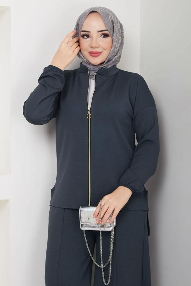 Vêtements hijab  ZIPPERED PANTS SUIT T 9965 - TRENDTESETTÜR