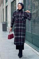 Vêtements hijab ROUGE BORDEAUX TUNIQUE LONGUE CACHE T 0267-1