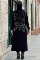 Tesettür giyim SİYAH UZUN TRİKO TUNİK T 19181