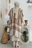 Tesettür giyim VİZON DESENLİ TRİKO PANÇO T 31021