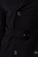 Tesettür giyim SİYAH KUŞAKLI TRENÇKOT T 2216