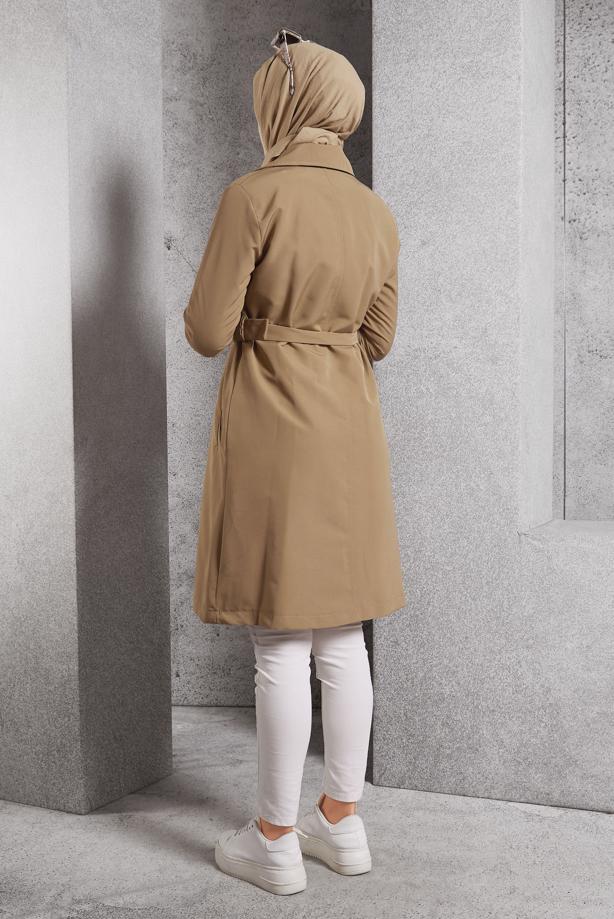 Vêtements hijab VISON TRENCH-COAT CEINTURÉ T 2216 - TRENDTESETTÜR