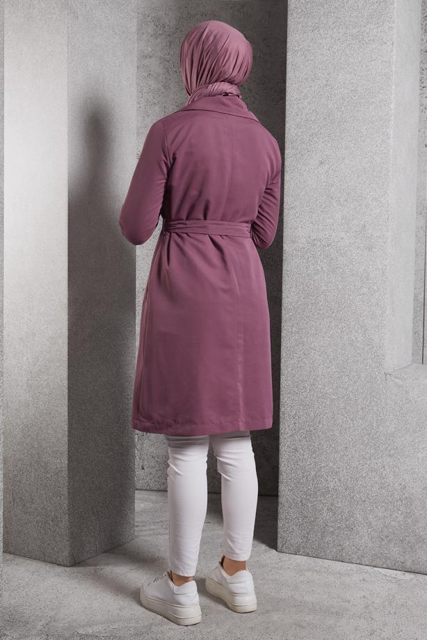 Vêtements hijab ROSE TRENCH-COAT CEINTURÉ T 2216 - TRENDTESETTÜR
